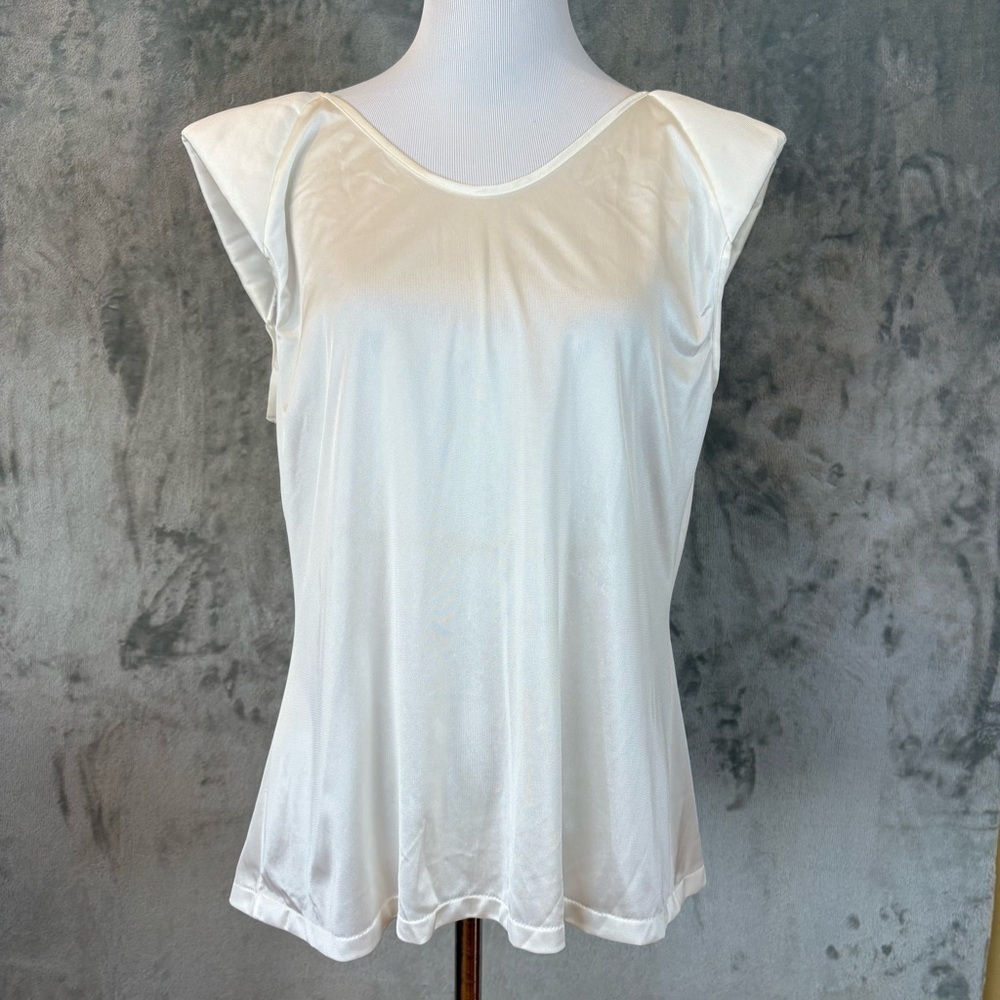 Vintage White Sheer Silk Padded Undergarment Top Wmn’s Sz 40